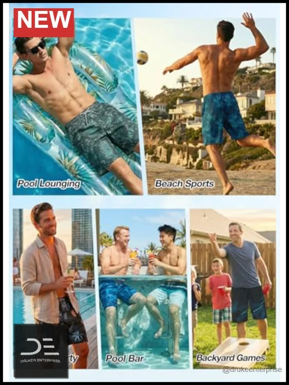 Men's Quick-Dry Swim Trunks, 9